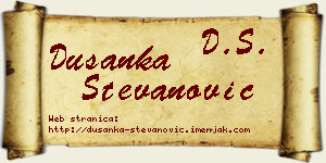 Dušanka Stevanović vizit kartica